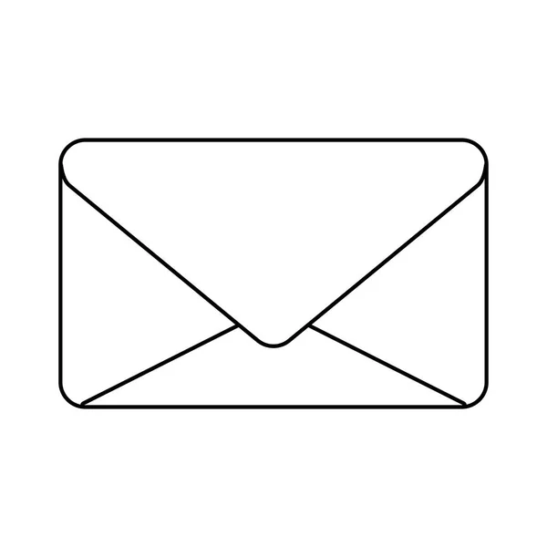 Sobre comunicación por correo cerrado icono aislado — Vector de stock