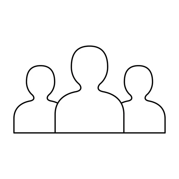 Sziluett személyek avatar elszigetelt ikon — Stock Vector