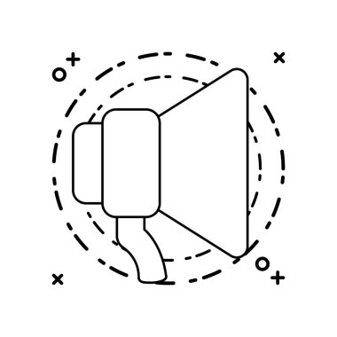 megafon ses konuşmak izole simgesi