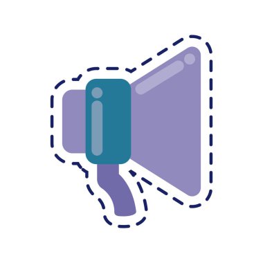 megafon ses yaması yaması izole simge konuşmak