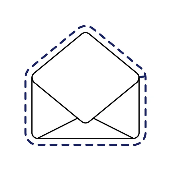 Parche de comunicación por correo sobre abierto — Archivo Imágenes Vectoriales