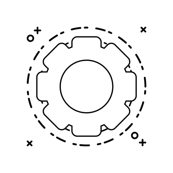 齿轮小齿轮机隔离图标 — 图库矢量图片