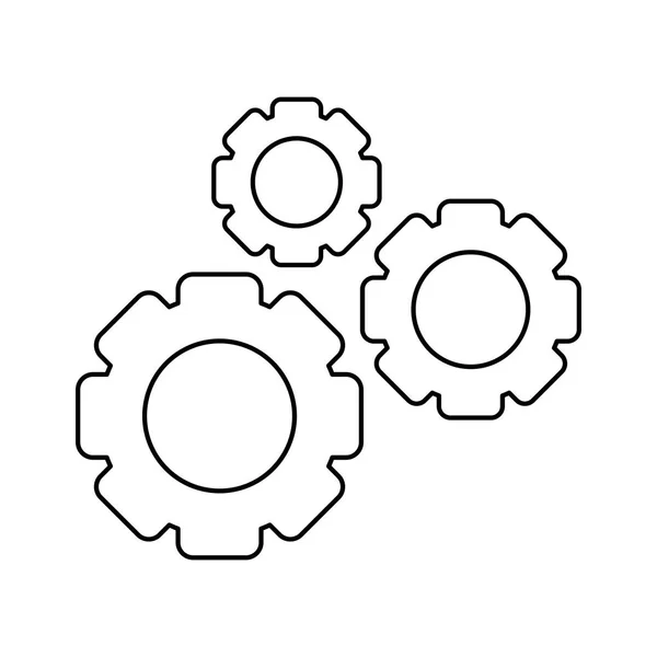 齿轮小齿轮机隔离图标 — 图库矢量图片