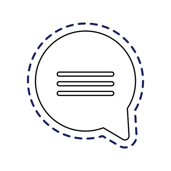 Patch di messaggio vocale bolla icona isolata — Vettoriale Stock