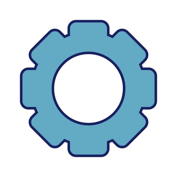 Versnelling rondsel machine geïsoleerd-symbool — Stockvector