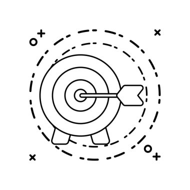 ok yalıtılmış simgesi ile hedef tahtası