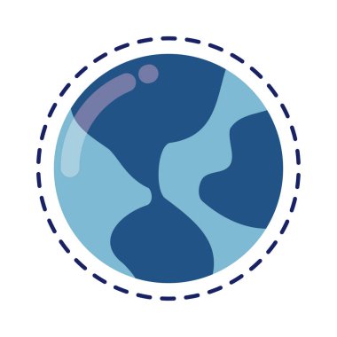 dünya gezegeni dünya izole simgesi nin yama