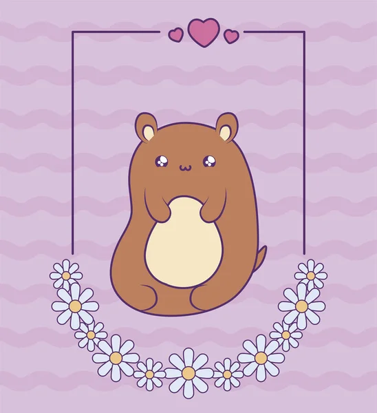 カード可愛いスタイルでかわいいクマの赤ちゃん — ストックベクタ