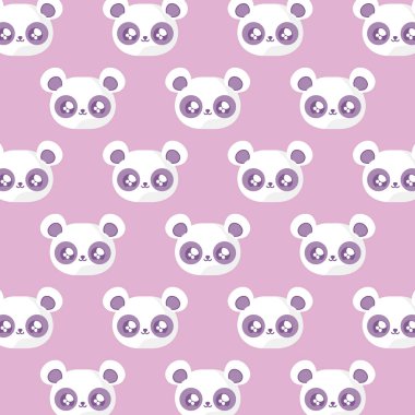 başları panda desen bebek hayvanlar kawaii tarzı ayılar