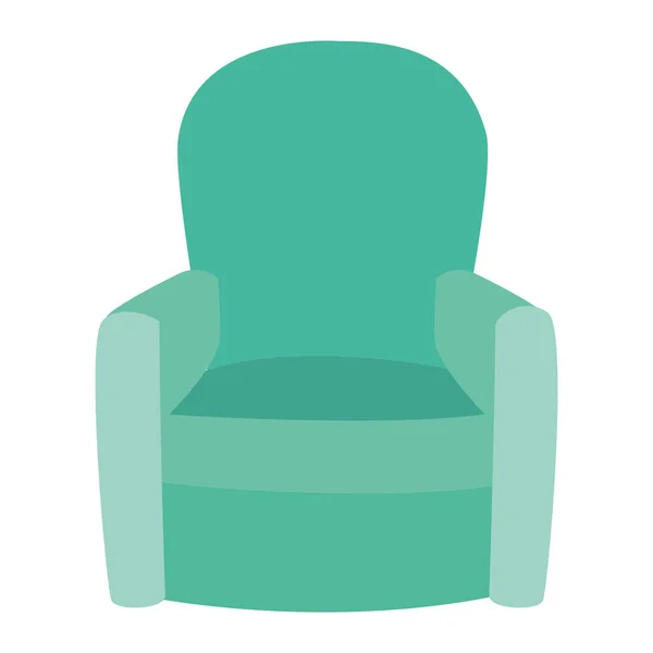 Icono de decoración de muebles de sofá verde — Vector de stock