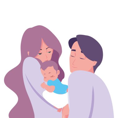 Anne ve baba onu yenidoğan taşıyan