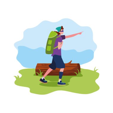 sırt çantası gövde wanderlust ile adam