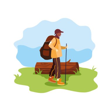 sırt çantası gövde wanderlust ile adam