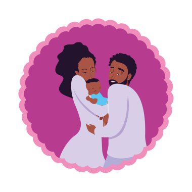 Anne ve baba onu yenidoğan taşıyan