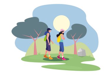 genç kadın ve adam wanderlust