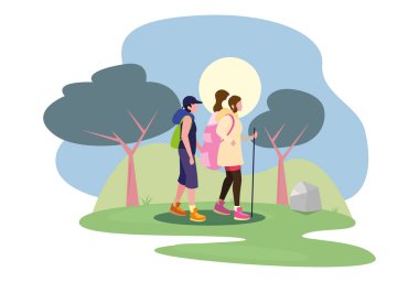 genç kadın ve adam wanderlust