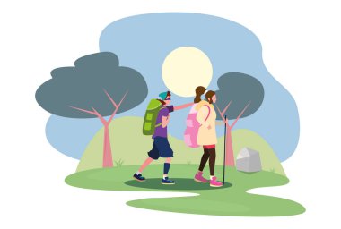 genç kadın ve adam wanderlust