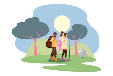 genç kadın ve adam wanderlust