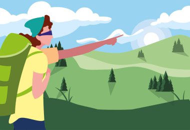 sırt çantası yürüyüş Wanderlust ile adam