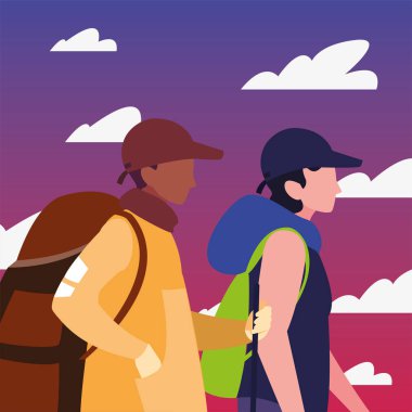 sırt çantası yürüyüş Wanderlust ile erkekler