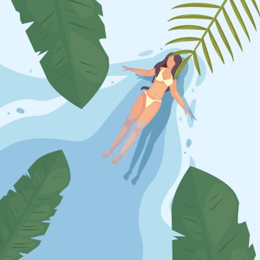 kadın yaz zaman tatil tasarım