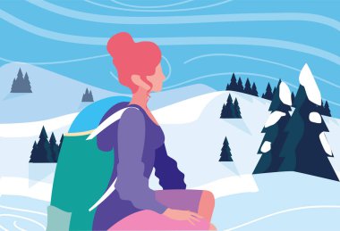 sırt çantası yürüyüş Wanderlust ile kadın