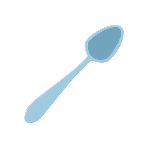 Cucchiaio utensile su sfondo bianco — Vettoriale Stock
