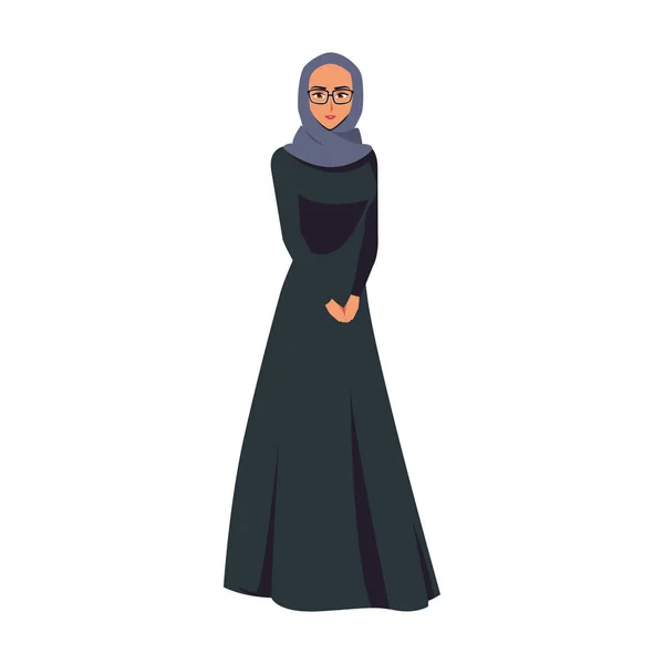 Personagem mulher árabe em um hijab —  Vetores de Stock