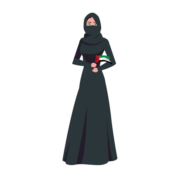 Personagem mulher árabe em um hijab — Vetor de Stock