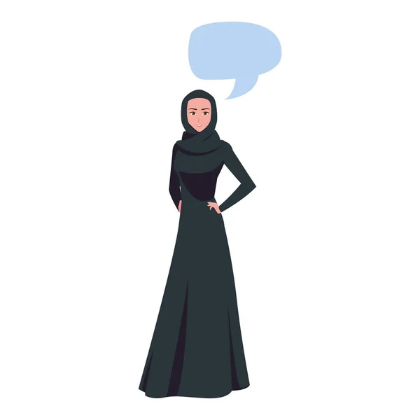 Personaje de mujer árabe en un hiyab — Archivo Imágenes Vectoriales