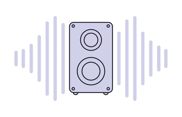 음악 사운드 플랫 디자인 스타일 — 스톡 벡터