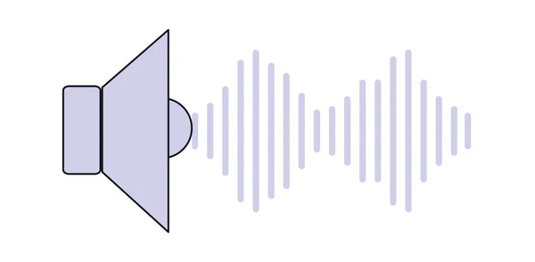 Музыка звучит в стиле плоского дизайна — стоковый вектор