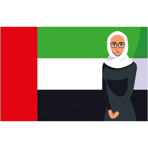 Postava arabské ženy v hidžábu — Stockový vektor
