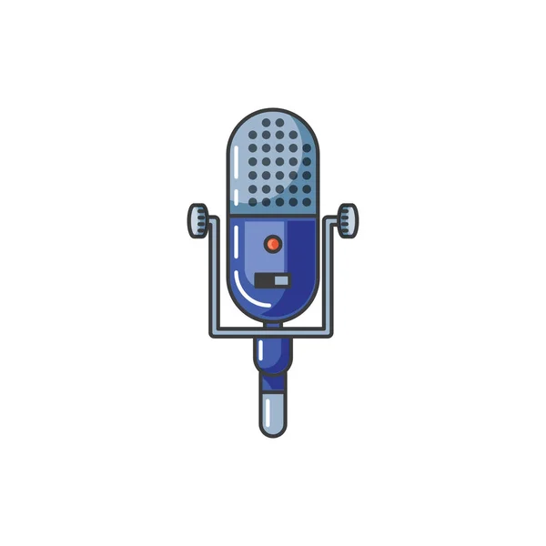 Microphone audio device technology icon — Stock Vector