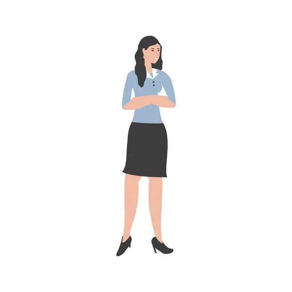 Mignon jeune femme avatar personnage — Image vectorielle