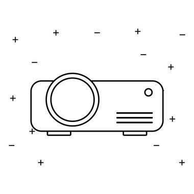 video ışın tasarı izole simgesi