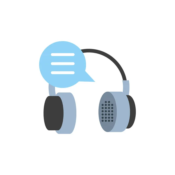 Słuchawkami audio technologia urządzenie wektor — Wektor stockowy