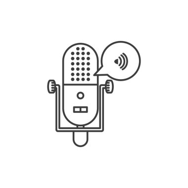 mikrofon ses cihazı teknoloji simgesi