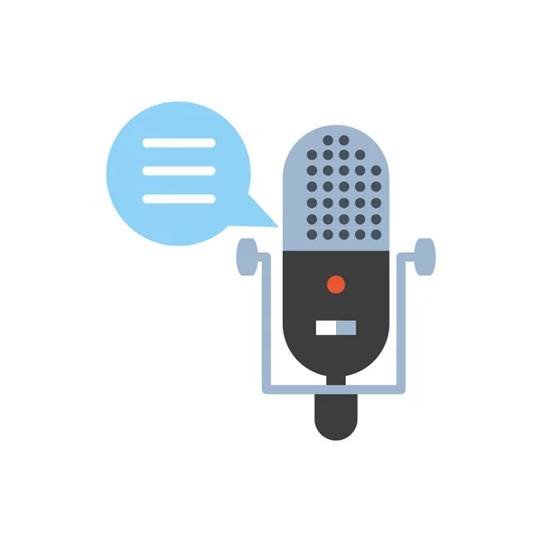Icône de technologie de dispositif audio de microphone — Image vectorielle