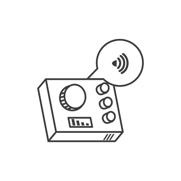 Elektronisches Gerät für Audio-Player — Stockvektor