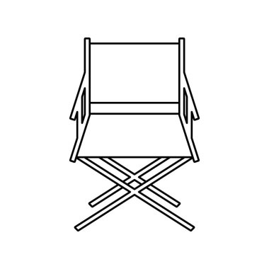 sinema koltuğu yönetmen izole simgesi