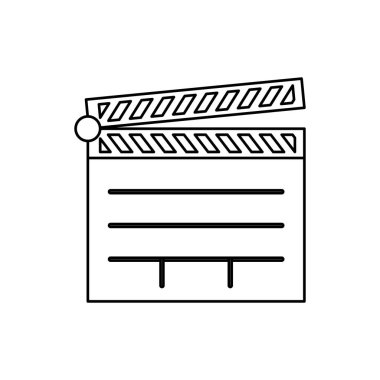 clapboard sinema yönetmeni izole simgesi