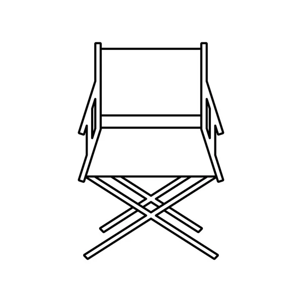 Cinéma chaise réalisateur isolé icône — Image vectorielle