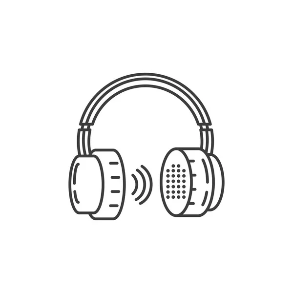 Écouteurs dispositif audio technologie vecteur ilustration — Image vectorielle