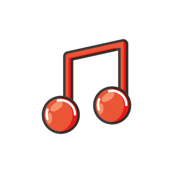 Music note sound isolated icon — Stock Vector