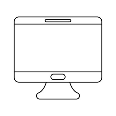 masaüstü bilgisayar teknolojisi izole edilmiş simge