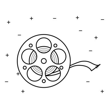 sinema makara bant izole simgesi