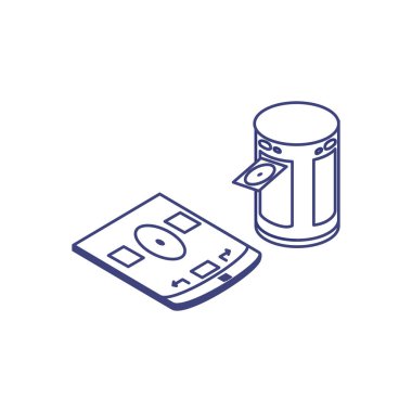 tablet tasarımcısı ile veri merkezi disk okuyucu