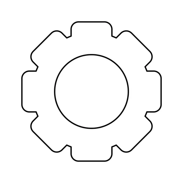 Engranaje piñón máquina aislado icono — Vector de stock