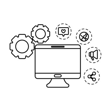 masaüstü bilgisayar ile sosyal medya pazarlama
